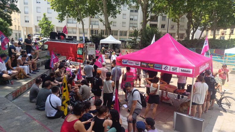 Rassemblement des salarié-es de la sous-traitance à Lyon le 20 juin 2025